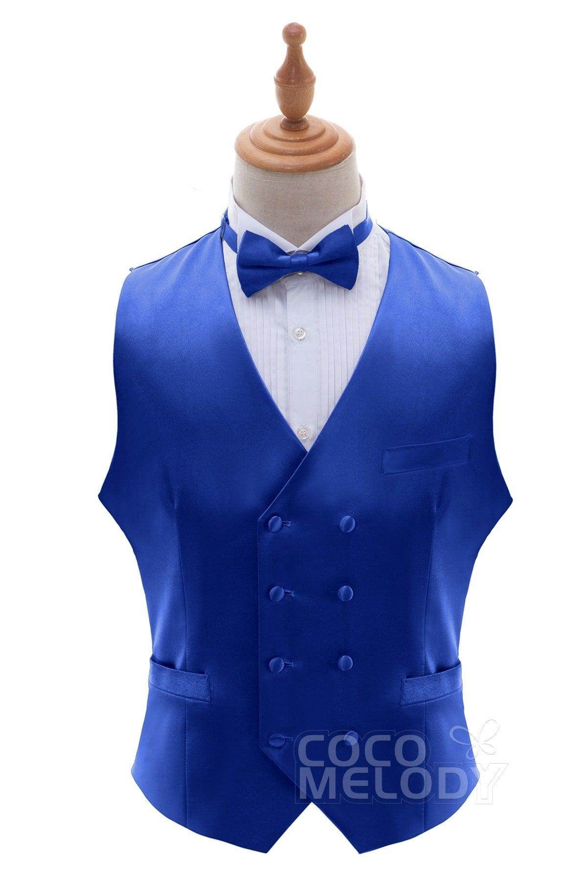 Men's Elastic Silk Like Satin Vests CZ170021 - COCOMELODY